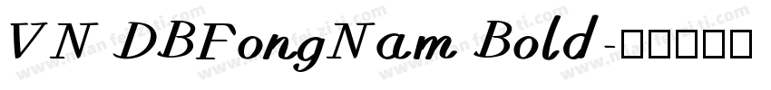 VN DBFongNam Bold字体转换